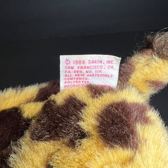Vintage 1989 Dakin Collectible Giraffe Plush Stuffed Animal Toy 7 x 14" - Picture 7 of 7